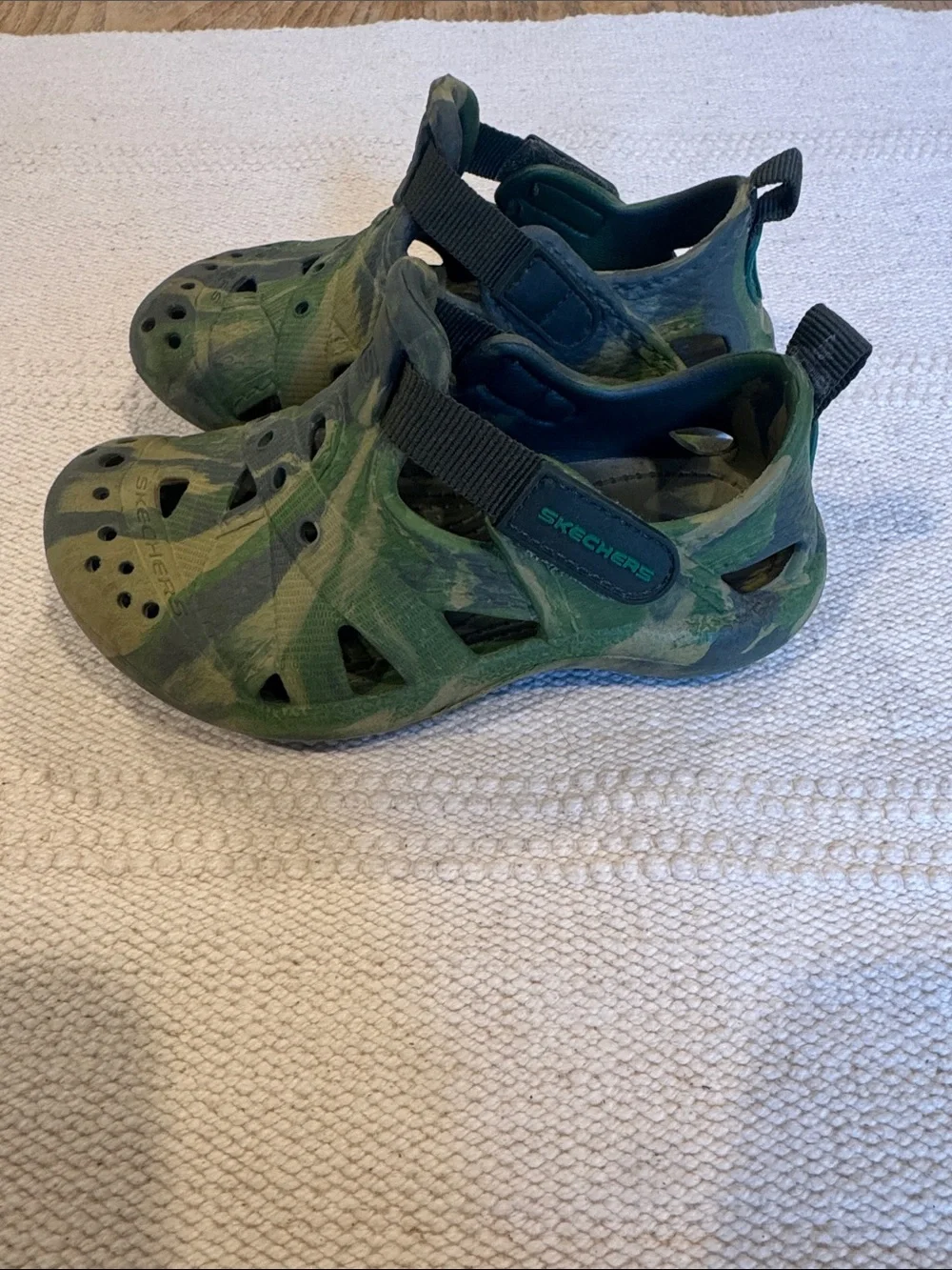 Skechers Kids' Camouflage Green Slip-On Clog Shoe